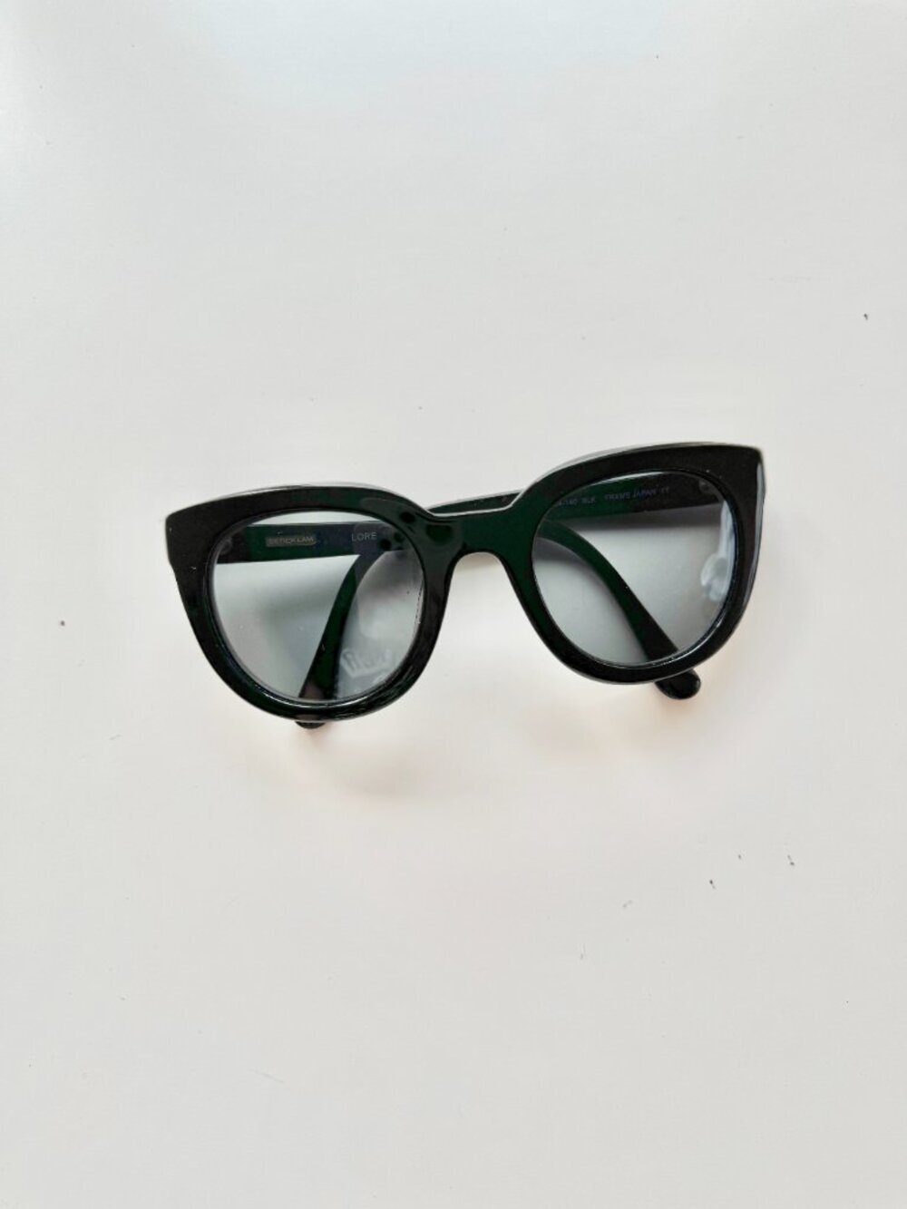 DEREK LAM Lore Black Acetate Plastic Full Frame Cat Eye Sunglasses